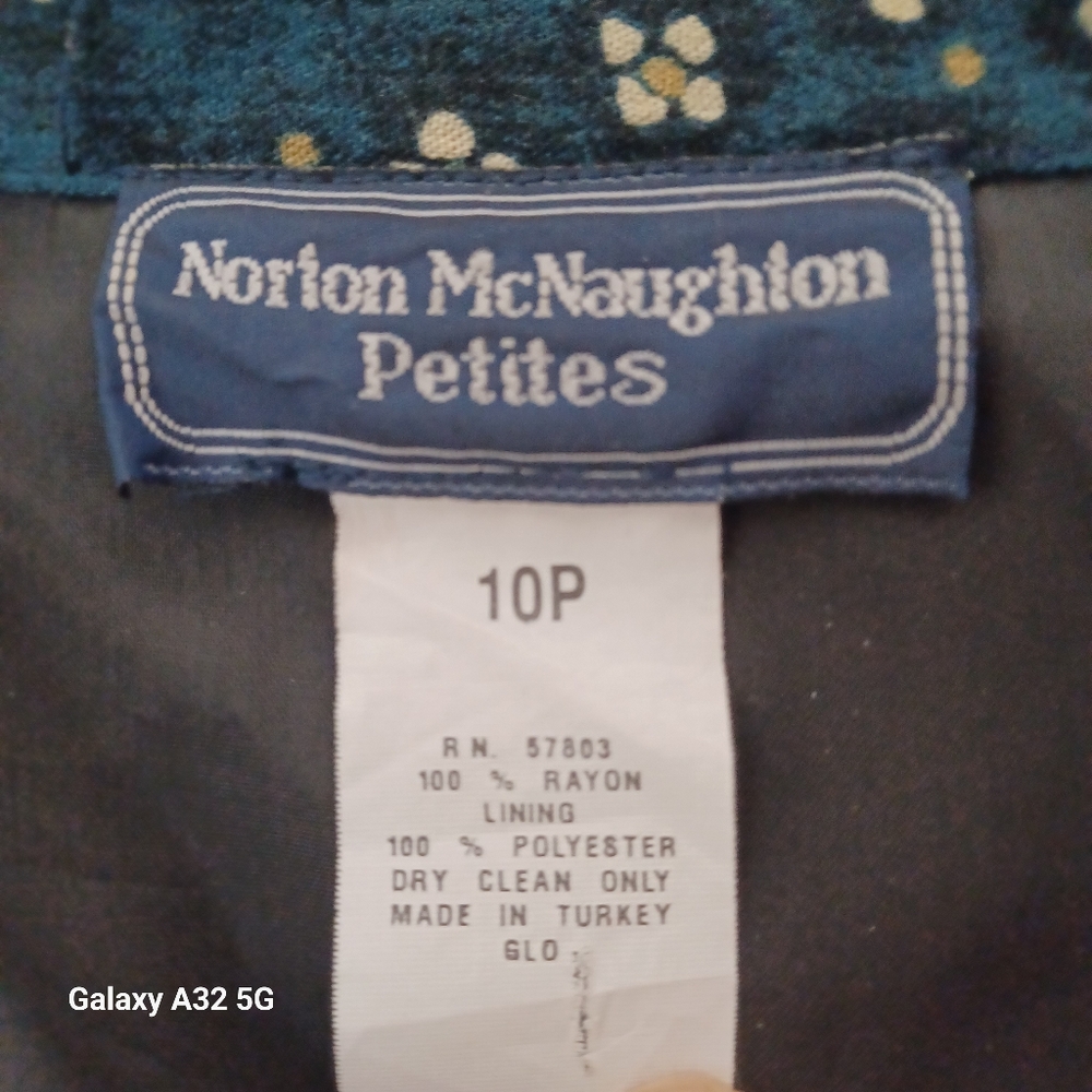 Norton McNaughton Vintage Blue and Brown Long Sleeve Button Down Shirt Size 10P - Picture 13 of 15